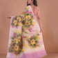 HANDPAINTED TUSSAR SILK SAREE-056 - indeloom