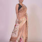 HANDPAINTED MULBERRY HANDLOOM SILK SAREE-038 - indeloom