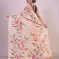 HANDPAINTED MULBERRY HANDLOOM SILK SAREE-038 - indeloom