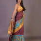 HANDPAINTED TUSSAR SILK SAREE-063 - indeloom