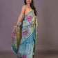 Hand Painted Mulberry Handloom Silk Saree-060 - indeloom