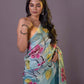 Hand Painted Mulberry Handloom Silk Saree-060 - indeloom