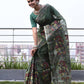 Multicolor Florals on Green Jamdani Saree(Pre-Order)-041