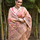 Floral Motifs Jamdani Saree-007 - indeloom