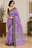 Handloom Narayanpet Cotton Saree | Pale Purple