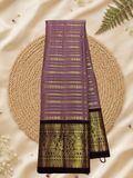 Handwoven Pure Gadwal Silk Saree  | Purple