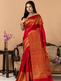 Handloom Kanjivaram Silk Saree | Classic Red