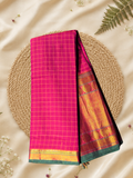 Handloom Narayanpet Cotton Saree | Rani Pink