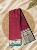 Handloom Narayanpet Cotton Saree | Wine Maroon