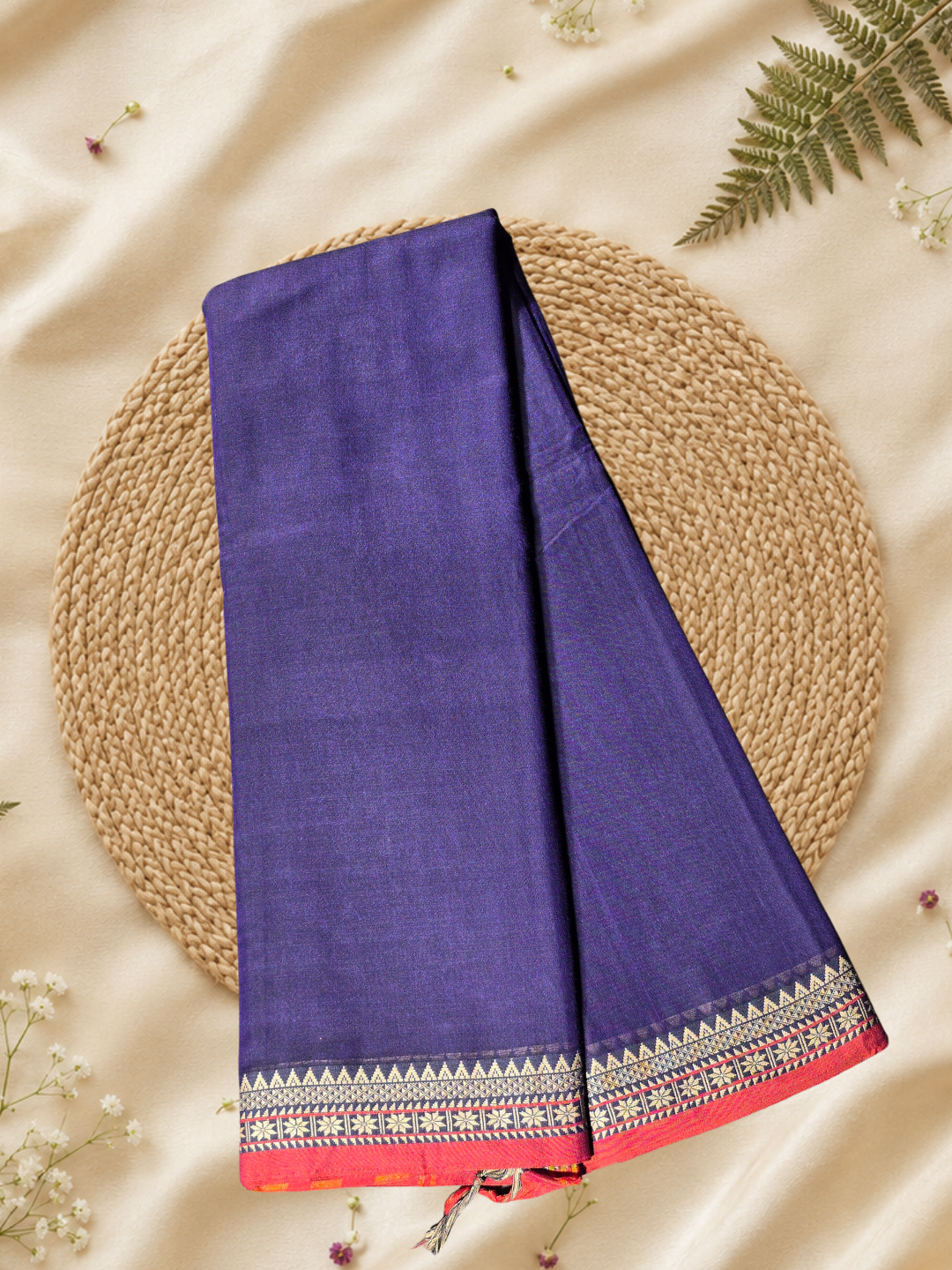 Handloom Narayanpet Cotton Saree | Purple