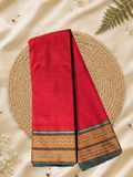 Handloom Narayanpet Cotton Saree | Red