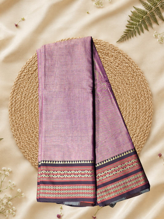 Handloom Narayanpet Cotton Saree | Mauve