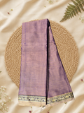 Handloom Narayanpet Cotton Saree | Grey Purple