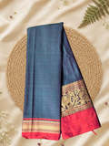 Handloom Narayanpet Cotton Saree | Denim Blue