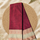 Handloom Narayanpet Cotton Saree | Wine Maroon