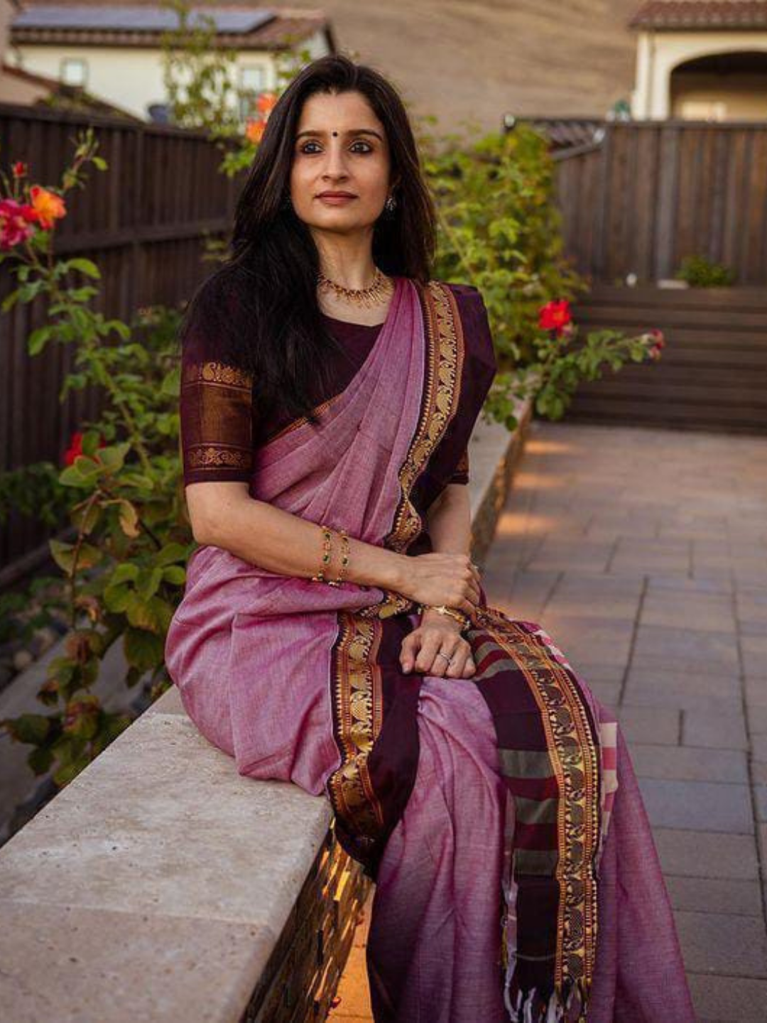 Handloom Narayanpet Cotton Saree | Dusty Mauve