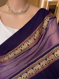Handloom Narayanpet Cotton Saree | Mauve Lavender