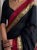 Handloom Narayanpet Cotton Saree | Black