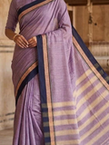 Handloom Narayanpet Cotton Saree | Lavender