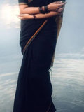 Handloom Narayanpet Cotton Saree | Black