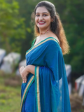 Handloom Narayanpet Cotton Saree | Bright Blue