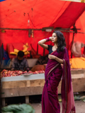 Handloom Narayanpet Cotton Saree | Magenta