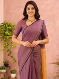 Handloom Narayanpet Cotton Saree | Dusty Mauve