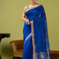 Handwoven Chanderi Silk Cotton Saree | Royal Blue