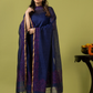 Handwoven Jamdani cotton Unstitched 2-piece Kurti | Deep Navy Blue