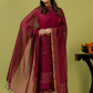 Handwoven Jamdani cotton Unstitched 2-piece Kurti | Wine Red