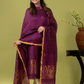 Handwoven Jamdani Linen Unstitched 2-piece Kurti | Mulberry Purple