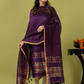 Handwoven Jamdani Linen Unstitched 2-piece Kurti | Aubergine Purple