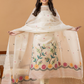 Handwoven Jamdani Muslin Unstitched 2-piece Kurti | White | All-over Jamdani weaves with Floral border