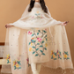 Handwoven Jamdani Muslin Unstitched 2-piece Kurti | White | All-over Jamdani weaves with Floral border
