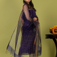 Handwoven Jamdani Muslin Unstitched 2-piece Kurti | Deep Violet