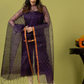 Handwoven Jamdani Muslin Unstitched 2-piece Kurti | Deep Violet