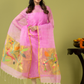 Handwoven Jamdani Muslin Unstitched 2-piece Kurti | Blush Pink