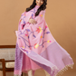 Handwoven Jamdani Muslin Unstitched 2-piece Kurti | Blush Pink