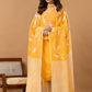 Handwoven Jamdani Silk Cotton Unstitched 2-piece Kurti | Marigold Yellow