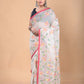 Muslin Jamdani Saree with Ivory White-123