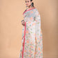 Muslin Jamdani Saree with Ivory White-123