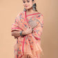 Hand Made Muslin Jamdani Saree With Bisque Brown - 122