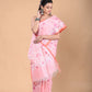 Muslin Jamdani Saree with Light Pink-110