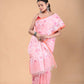 Muslin Jamdani Saree with Light Pink-110