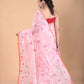 Muslin Jamdani Saree with Light Pink-110