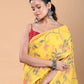 Hand Made Muslin Jamdani Saree With Yellow Classic - 103