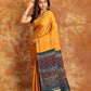 Ajrakh x Bandhini Saree - 003 - indeloom