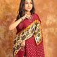 Ajrakh x Bandhini Multi color Saree-009 - indeloom