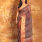 Ajrakh Exclusive Chanderi Saree - 010 - indeloom