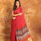 Ajrakh x Bandhini Rani Pink Saree-013 - indeloom